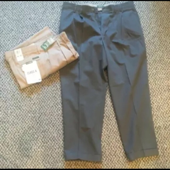 2 Pairs Mens DOCKERS Grey, Khakis Pants - Picture 1 of 5